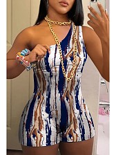 White Sexy Printing Romper